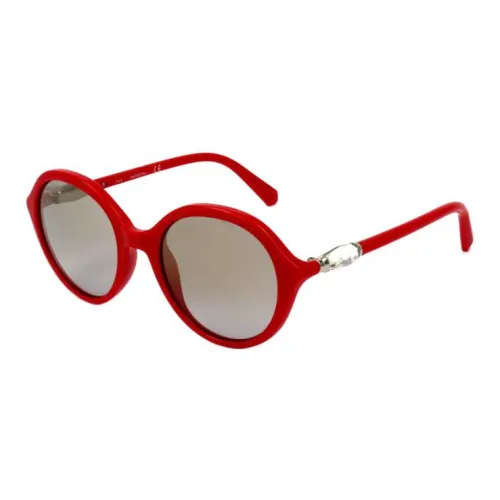 Swarovski Пластик Круглый Солнцезащитные очки Женские Красный