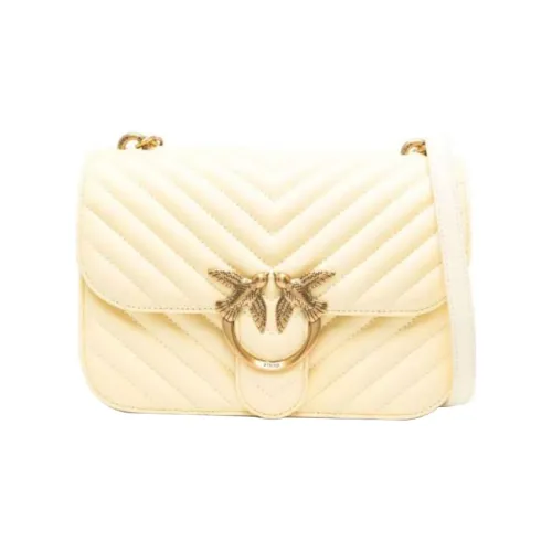 PINKO Телячья кожа Сумка через плечо Женская Светло-желтая