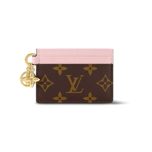 LOUIS VUITTON CHARMS Покрытие Холст с кожаной вставкой Держатель для карт Женские Коричневый