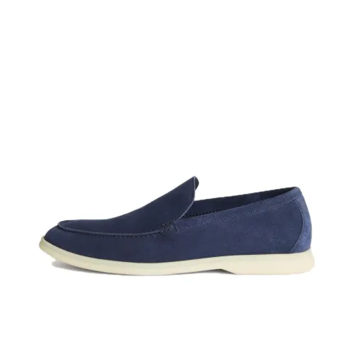 Loro Piana Summer Walk Мужские повседневные туфли Низкий топ Гоночный синий Мужской