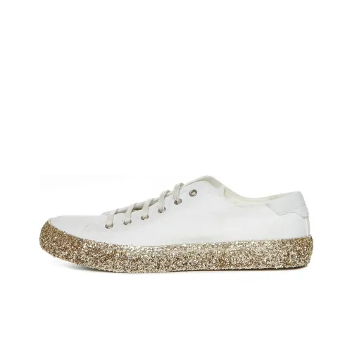 SAINT LAURENT Низкие кроссовки для скейтбординга Женские Белые