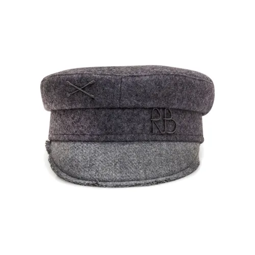 RUSLAN BAGINSKIY Шерсть Хлопок Полиэстер Береты Женские Серый