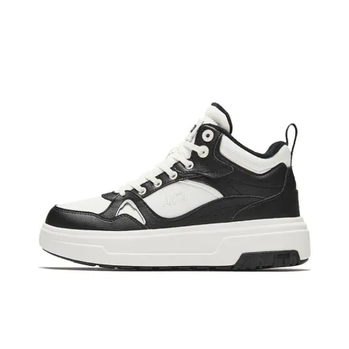 ANTA Противоскользящие Износостойкие Высокие Кроссовки для скейтбординга Женские Белые Черные