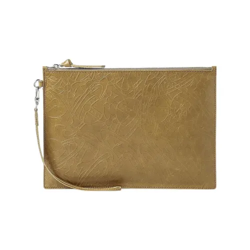 Vivienne Westwood Клатч из коровьей кожи женский хаки