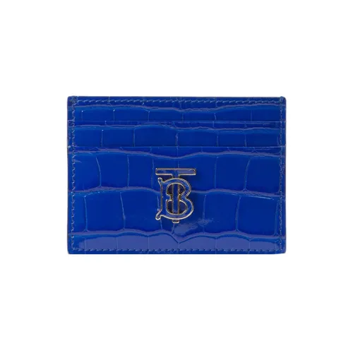 Burberry Крокодиловый узор Тисненый Телячья кожа Держатель для карт Женские Рыцарский синий