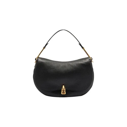 COCCINELLE Коровья кожа крупнозернистая Портативная Сумка через плечо Сумка на плечо Женская Черная