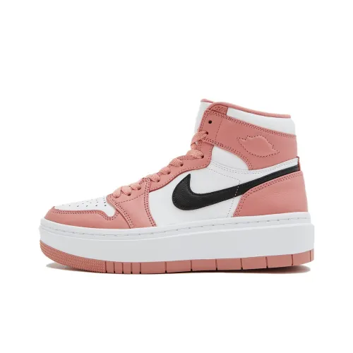 Jordan Air Jordan 1 High ELEVATE противоскользящие высокие топы винтажные баскетбольные кроссовки женские розово-белые