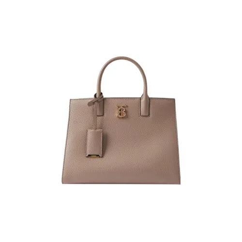 Burberry Frances Телячья кожа Тоут Сумка Сумка для покупок Сумка Мини Женская Светлая Седло Умбра