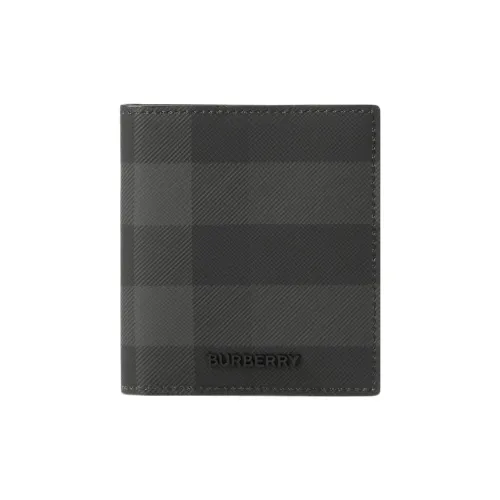 Burberry Складной Футляр Для Карт В Клетку 8 Отделений Для Карт Карман Со Свободным Доступом Вручную Прокрашенные Края