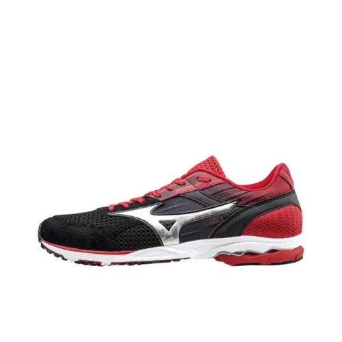 Mizuno Wave Spacer DYNA Амортизация Низкий Топ Беговые кроссовки Мужской Черный Красный