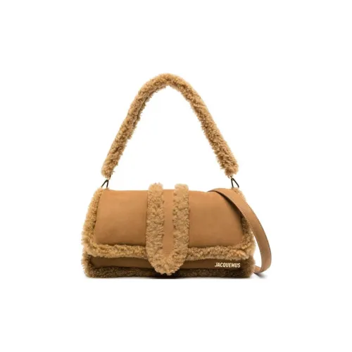 Jacquemus Шерсть с коровьей замшей Сумка на плечо Женская Верблюжий коричневый