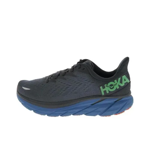 HOKA ONE ONE Clifton 8 Амортизация Износостойкий Низкий Топ Беговые кроссовки Мужской Синий