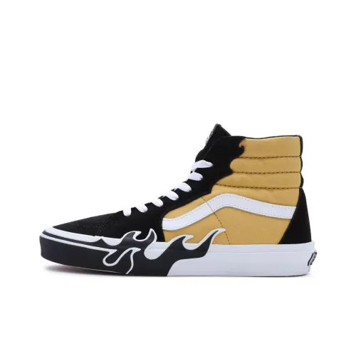 Vans SK8 High Кроссовки для скейтбординга Унисекс Черный Желтый