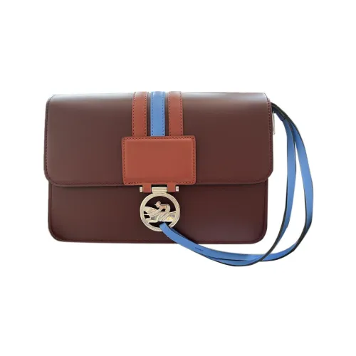 LONGCHAMP Коробка TROT Коровья кожа Конверт Сумка Сумка через плечо Средняя Женская Бургунди