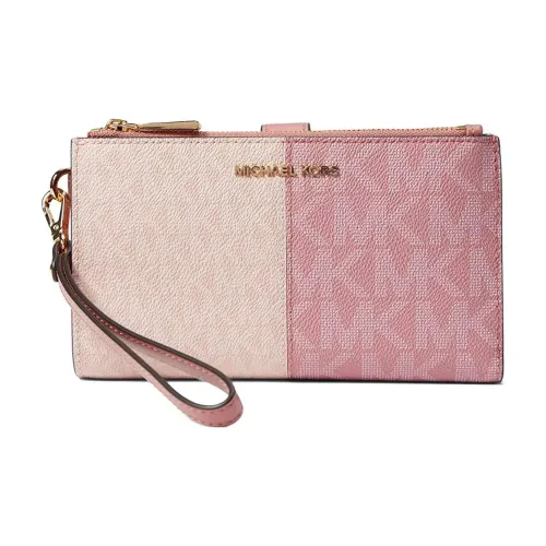 MICHAEL KORS Adele Покрытый холст Кошелек Стандартный Женский Дымчатый Розовый Многоцветный