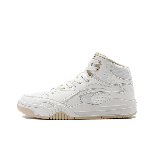 LINING Пустыня Простая Носка Устойчивая к истиранию Дышащая Высокие Кроссовки для скейтбординга Женские Белые