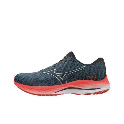 Mizuno Wave Rider 26 Waverider Противоскользящие Устойчивые к истиранию Низкий Топ Беговые кроссовки Мужской Синий