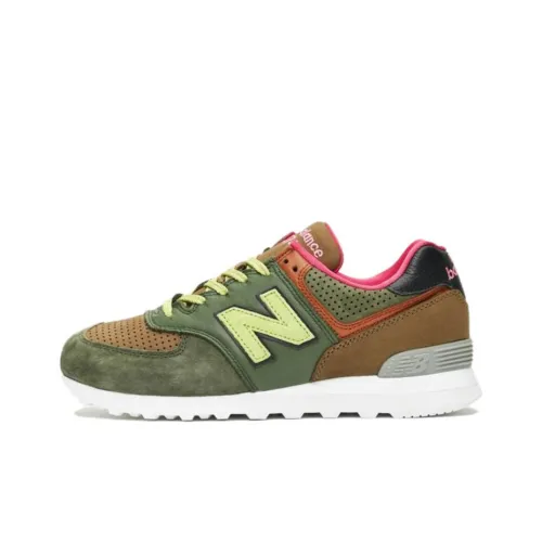 New Balance NB 574 Амортизация и Дышащий Низкий Топ Беговые кроссовки Мужские Коричневый Серый