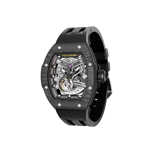 TSAR BOMBA Break Коллекция Механические часы Мужские часы с открытым механизмом циферблат быстрый выпуск углеродное волокно