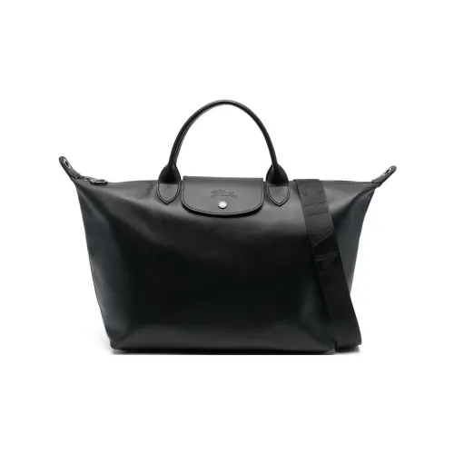 LONGCHAMP Le Pliage Сумка через плечо из коровьей кожи большая женская черная