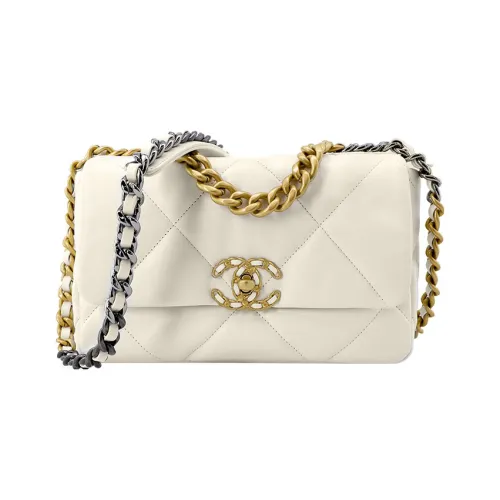 CHANEL 19Bag Lambskin Плечевая сумка Женская Бежевая