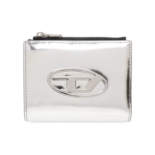DIESEL Телячья кожа Кошелек Маленький Женский Серебряный