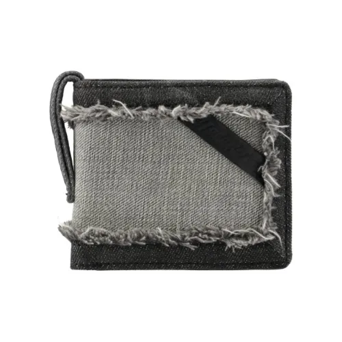 DIESEL Хлопок с коровьей кожей кошелек стандартный мужской черный