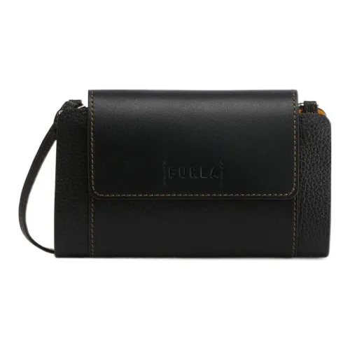 Furla Miastella Телячья кожа Сумка через плечо Кошелек Мини Женский Черный