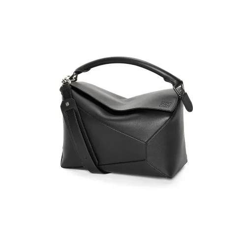 LOEWE Пазл Коровья кожа Пазл Сумка Сумка через плечо Сумка Обычный Женская Черная