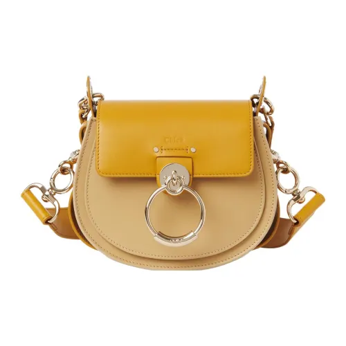 Chloe Телячья кожа Сумка через плечо Маленькая Женская Желтая