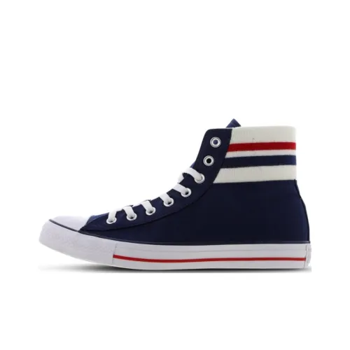Converse Chuck Taylor Hi Износостойкий и Легкий Высокий Топ Кеды Унисекс Синий