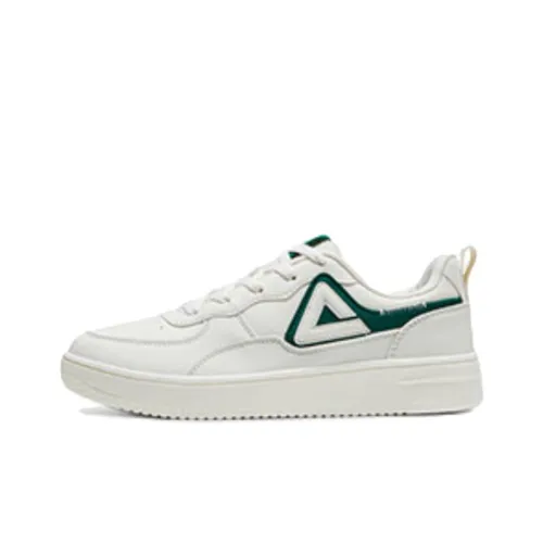 PEAK Классическое наследие Устойчивые к истиранию Низкие Кроссовки для скейтбординга Женские Белые Зеленые