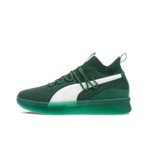 PUMA Clyde Court MID Баскетбольные кроссовки Унисекс Зеленый