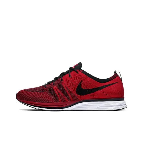 Nike Flyknit Trainer Slip-resistant Abrasion-resistant Low Top Casual Shoes Men's Red Найк Flyknit Trainer Противоскользящий Устойчивый к истиранию Низкий Топ Повседневная Обувь Мужская Красная