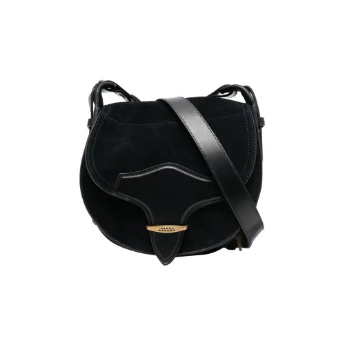 ISABEL MARANT Замша с кожаными вставками комбинированные сумки через плечо сумка на плечо женская черная