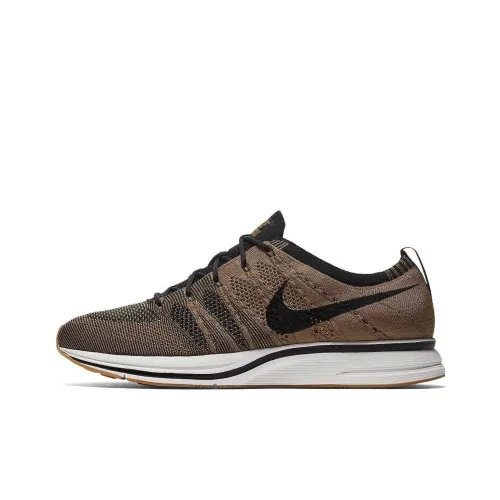 Nike Flyknit Trainer Slip-resistant Abrasion-resistant Low Top Casual Shoes Unisex Brown Найк Flyknit Trainer Противоскользящий Устойчивый к истиранию Низкий Топ Повседневная Обувь Унисекс Коричневый