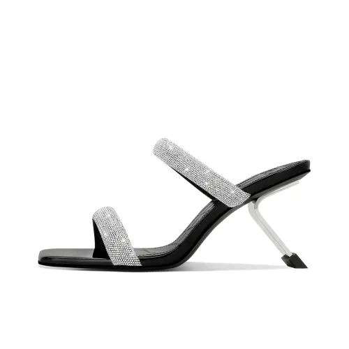 Hoov Слипоны 8 см Женские Sparkling Black