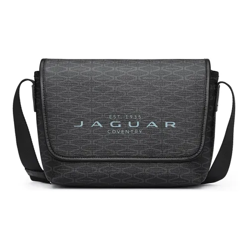 JAGUAR Artificial Leather Маленькая Квадратная Сумка Сумка через плечо Сумка на плечо Мужская Черная