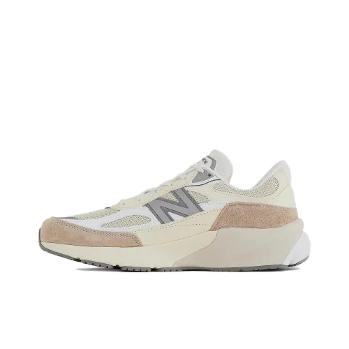 New Balance NB 990 V6 Low Топ Повседневный Городской Коммутер Беговые кроссовки Унисекс Белый-коричневый Сделано в США