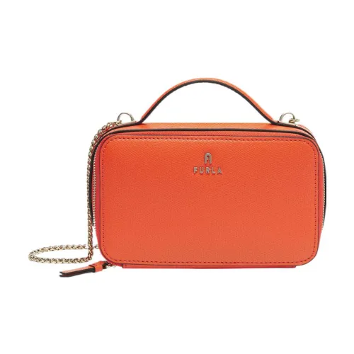 Furla Текстурированная кожа Сумка через плечо Сумка через плечо Мини Женская Апельсин