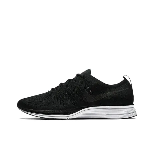 Nike Flyknit Trainer Износостойкий Дышащий Низкий Топ Беговые кроссовки Мужские Черные
