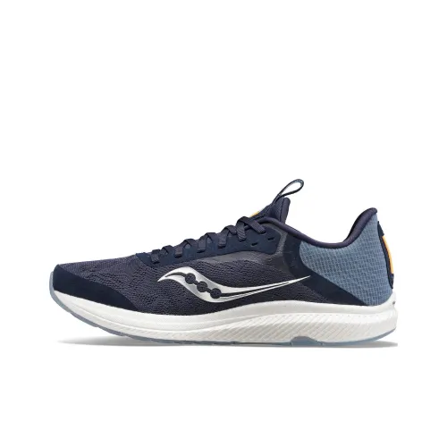 Saucony Freedom 5 Slip-resistant Abrasion-resistant Low-top Беговые кроссовки Мужские Blue