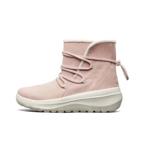 Skechers Skyhigh Ultra Устойчивые к истиранию Короткие Сноубутсы Женские Светло-розовые