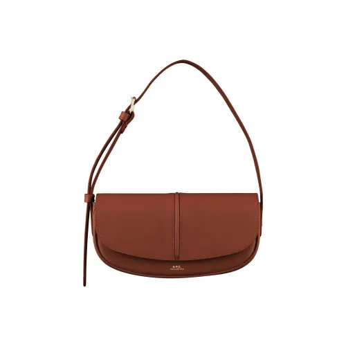 A.P.C Сумка из коровьей кожи сумка через плечо женская каштанового цвета