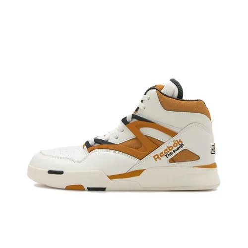 Reebok Pump Omni Винтажные баскетбольные кроссовки High Топ Белый-коричневый Мужской