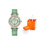 Золотой корпус, зеленый, с жемчужно-зеленым ремешком