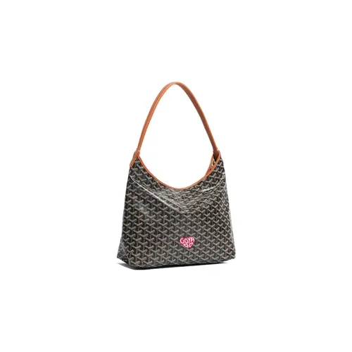 GOYARD Bohème Hobo Холст с кожей Сумка из холста Хобо Сумка Сумка через плечо Сумка через плечо Женская