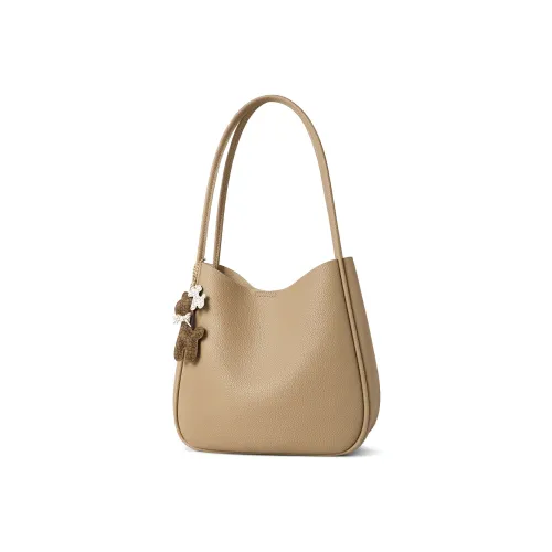 CASSILE Микрофибра Синтетическая Кожа MOTHER Daughter Ведрообразная Сумка Подмышечная Сумка на Плечо Большая Женская Молочно-чайная Экрю