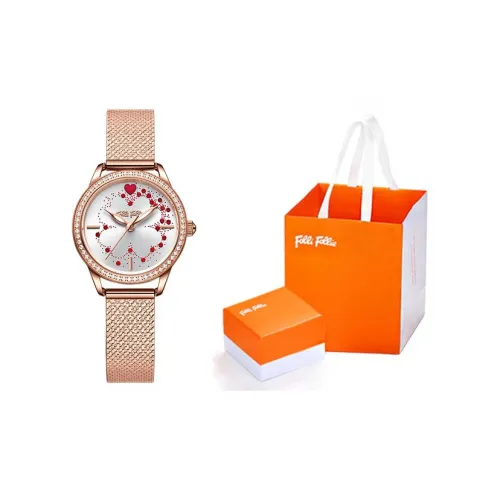 Folli Follie Женские часы Кварцевый механизм Ремешок из нержавеющей стали Белый циферблат WF22B013RPE