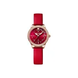 Золотой корпус, красный циферблат (подарочная коробка, комплект)